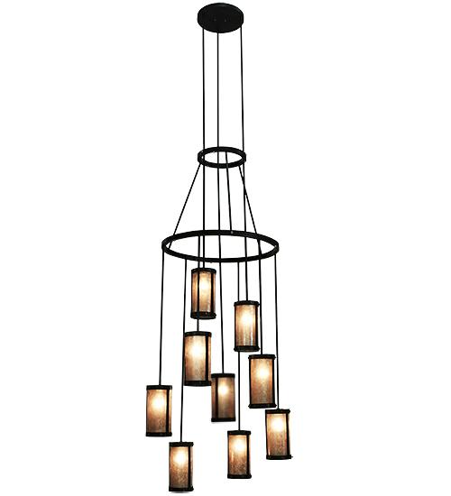 35" Wide Cartier 9 LT Cascading Chandelier