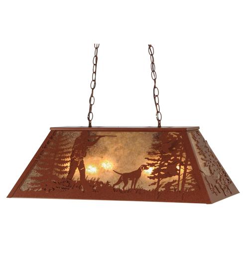 33" Long Quail Hunter W/Dog Oblong Pendant