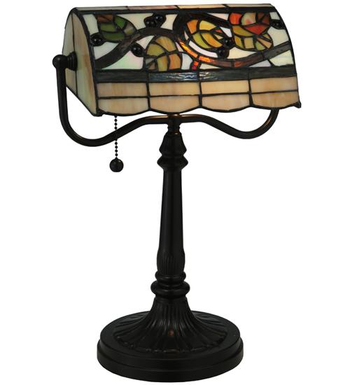 15" High Vineyard Banker's Lamp