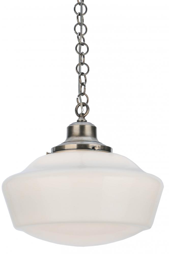 16"W Revival Schoolhouse W/Traditional Globe Pendant