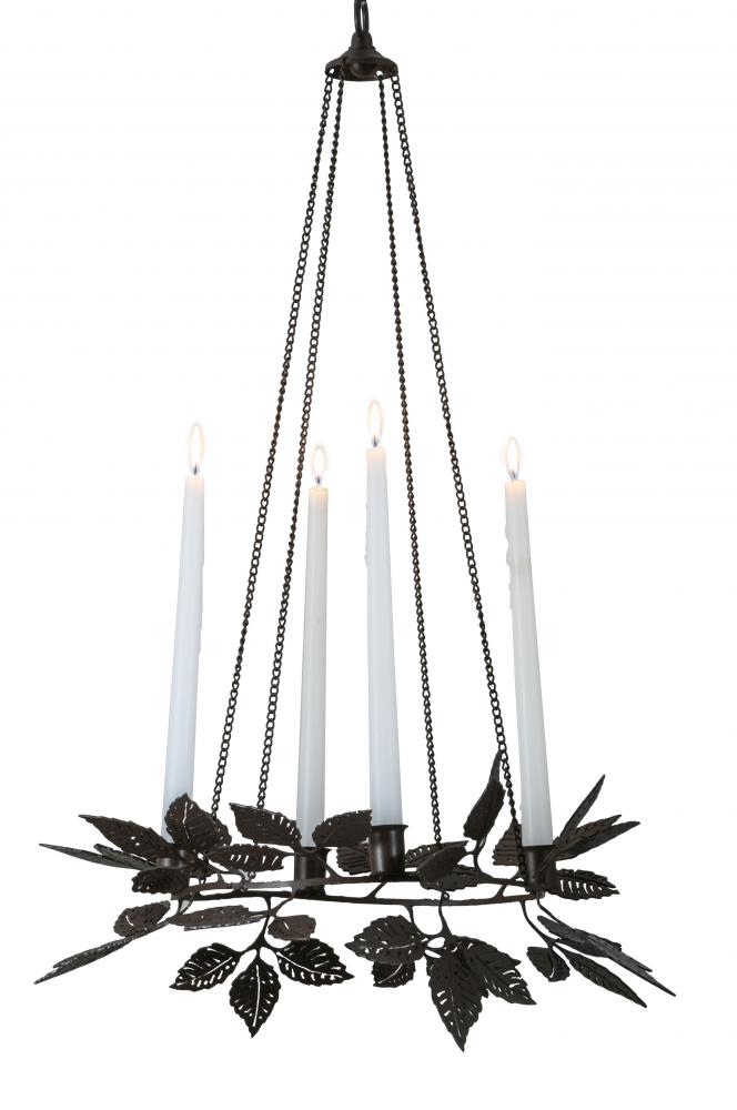 18" Wide Autumn Crown 4 Candle Pendant