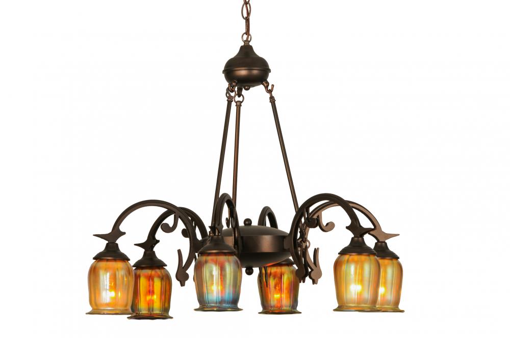 28"W Favrile 6 LT Chandelier