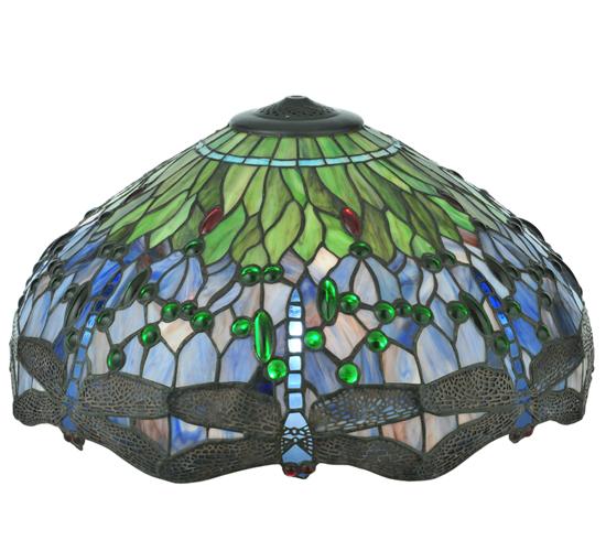 22" Wide Tiffany Hanginghead Dragonfly Shade