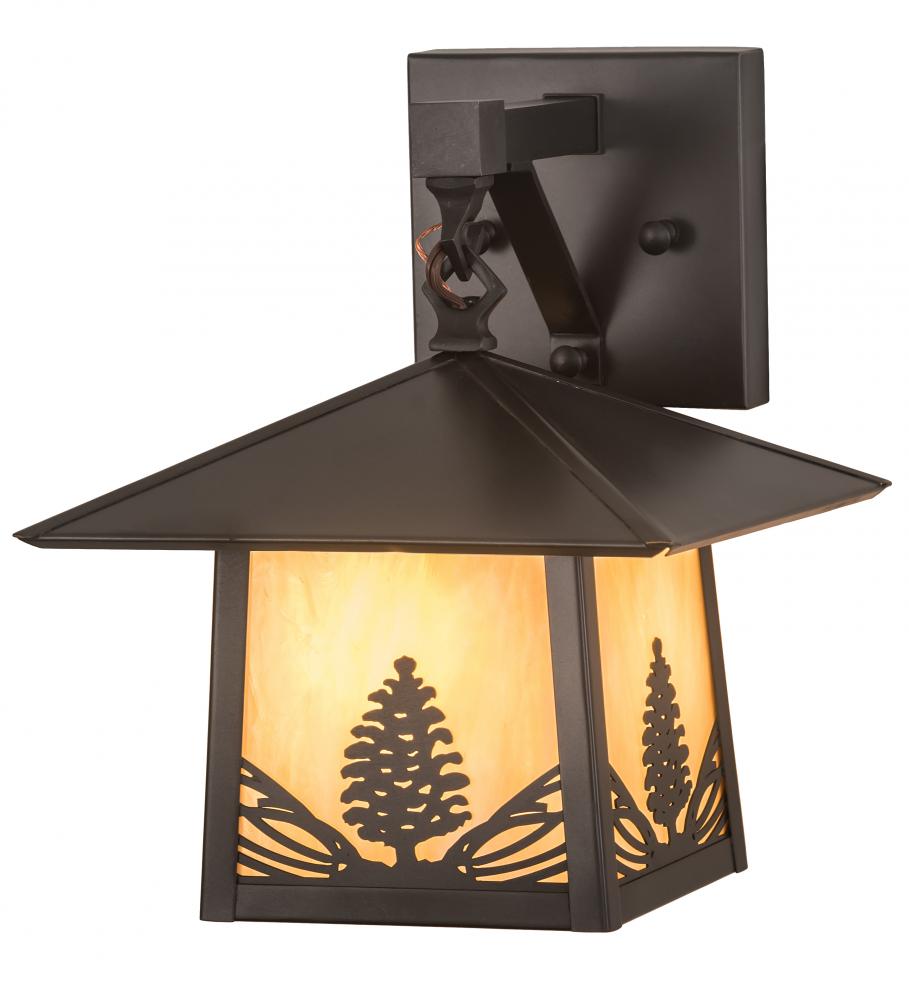 9" Wide Stillwater Mountain Pine Wall Sconce
