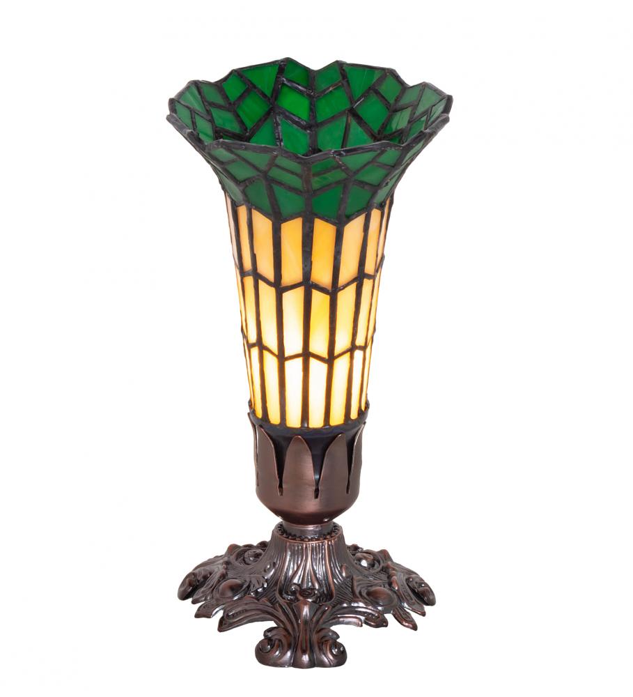 8" High Stained Glass Pond Lily Victorian Accent Lamp
