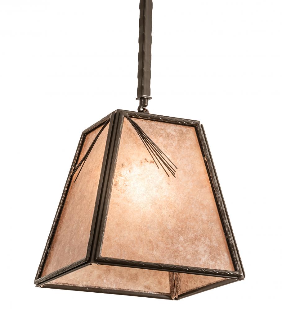 12" Square Lone Pine Needle Pendant