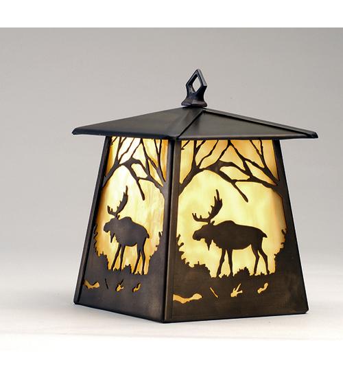7" Wide Moose at Dawn Left Wall Sconce