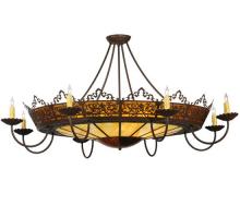 Meyda White 114129 - 47"W Stanley 8 Arm Semi-Flushmount