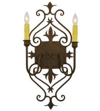 Meyda White 120200 - 11" Wide Louisa 2 Light Wall Sconce