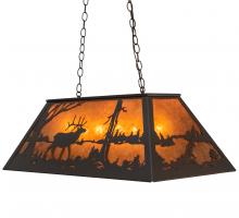 Meyda White 122975 - 33" Long Elk at Lake Oblong Pendant