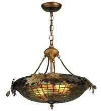 Meyda White 126286 - 22" Wide Greenbriar Oak Inverted Pendant