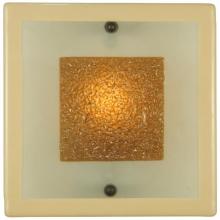 Meyda White 131563 - 12"Sq Metro Fusion Bullion Glass Wall Sconce