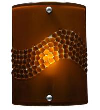 Meyda White 133700 - 8" Wide Metro Fusion Amber Pietre Wall Sconce