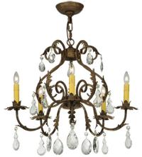 Meyda White 135403 - 24"W Chantilly 5 LT Chandelier