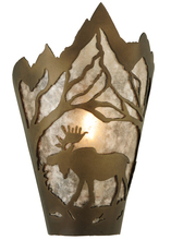 Meyda White 136674 - 8" Wide Moose at Dawn Left Wall Sconce