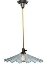 Meyda White 137200 - 18" Wide Metro Galatia Scalloped Seedy Pendant