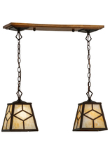 Meyda White 150975 - 28"L Diamond Craftsman 2 LT Island Pendant