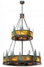 Meyda White 156087 - 55" Wide Tall Pines Two Tier Chandel-Air