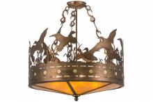 Meyda White 160003 - 24"W Ducks in Flight Semi-Flushmount