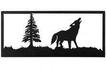 Meyda White 162079 - 18"W Lone Wolf Wall Art
