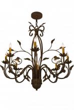 Meyda White 162407 - 36" Wide Bordeaux 8 Light Chandelier