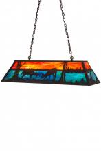 Meyda White 185974 - 48" Long Battling Bucks Oblong Pendant