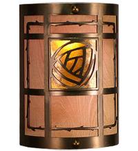 Meyda White 19863 - 9" Wide Bungalow Rose Wall Sconce