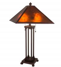Meyda White 218344 - 28" High Mission Prime Table Lamp