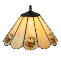 Meyda White 218812 - 13" Wide Roses Shade