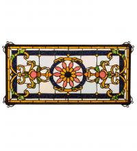 Meyda White 232846 - 25" Wide X 12" High Emma Stained Glass Window