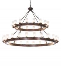Meyda White 232940 - 72" Wide Noziroh Ring 40 Light Two Tier Chandelier