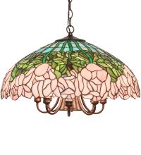 Meyda White 246607 - 22" Wide Tiffany Cabbage Rose Pendant