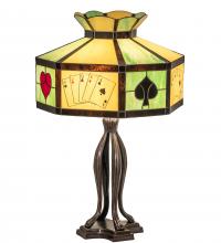 Meyda White 252404 - 32.5" High Poker Face Table Lamp