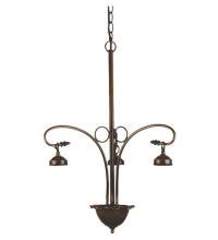 Meyda White 25888 - 24"W Mahogany Bronze 3 LT Chandelier Hardware