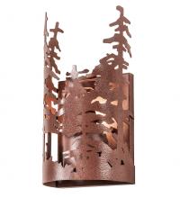 Meyda White 31254 - 5" Wide Tall Pines Wall Sconce
