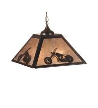 Meyda White 76312 - 16" Square Motorcycle Pendant