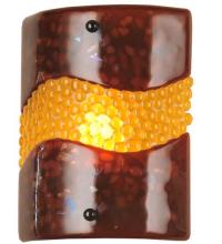 Meyda White 98905 - 9" Wide Metro Fusion Amber Pietre Wall Sconce